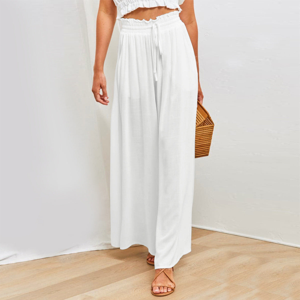 Løse sommerbukser til kvinder – draperet casual stil
