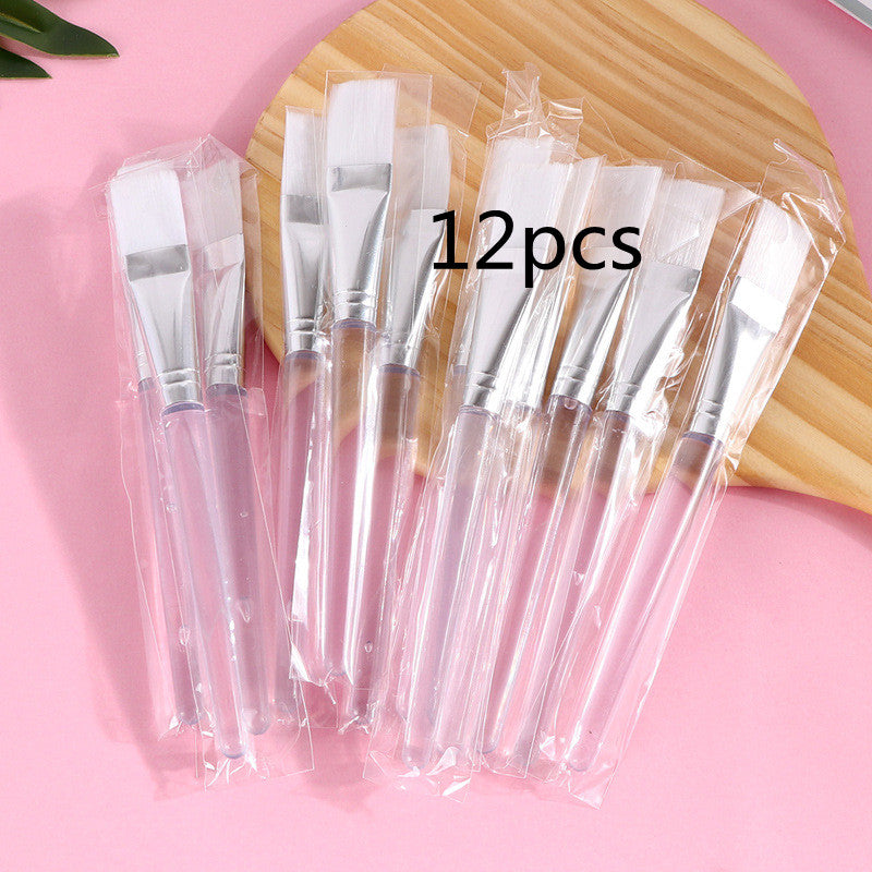 Transparent Facial Treatment Brush Soft Brush White