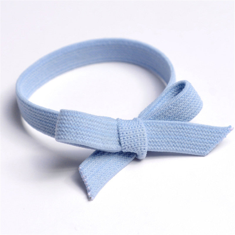 Korean Version Of The Net Red Solid Color Bow Tie Hair Rubber Band