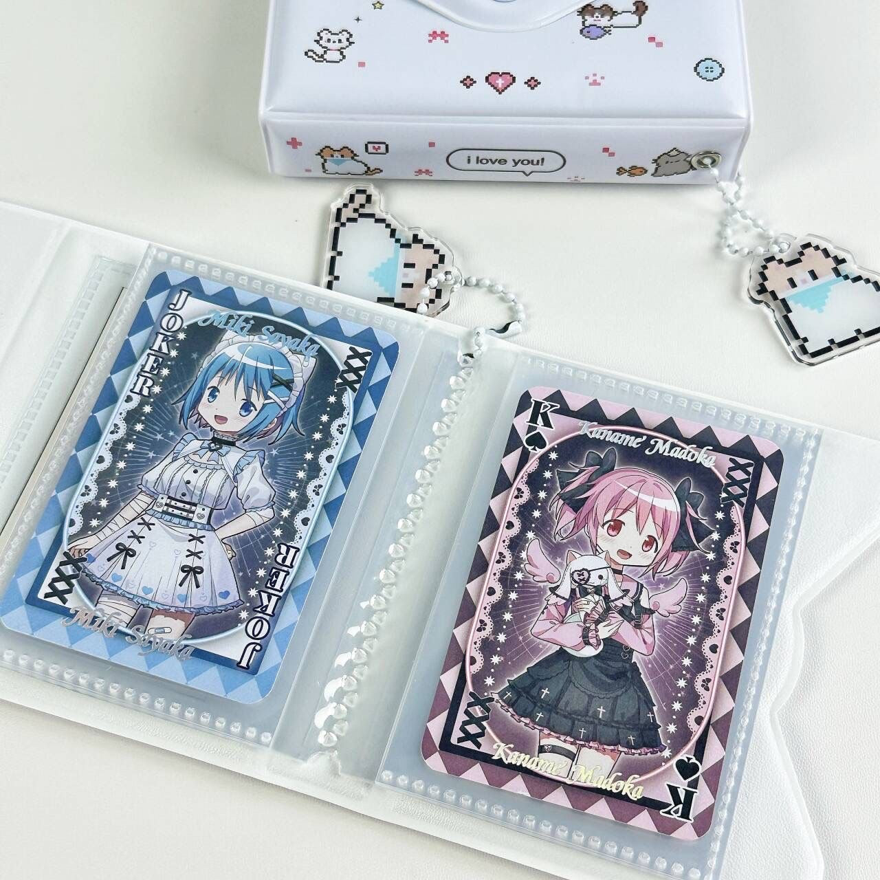 Ins Cute Pixel Style Kitten Card Storage Case