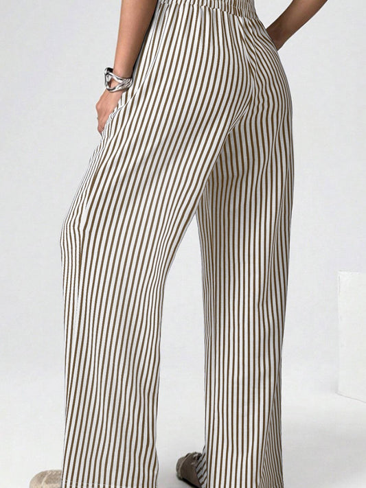 Drapey Trousers For Womenversatile Striped Casual Pants Perfect For The Office