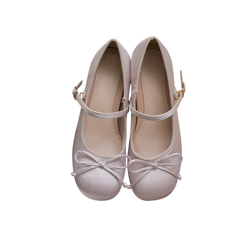 Women's Fashion Satin Bow Heels