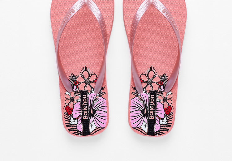 Women's Summer Flip-flops Printed PVC Non-slip