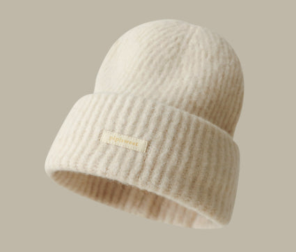 Face Slimming Bucket Hat Warm Knitted Hat Beret