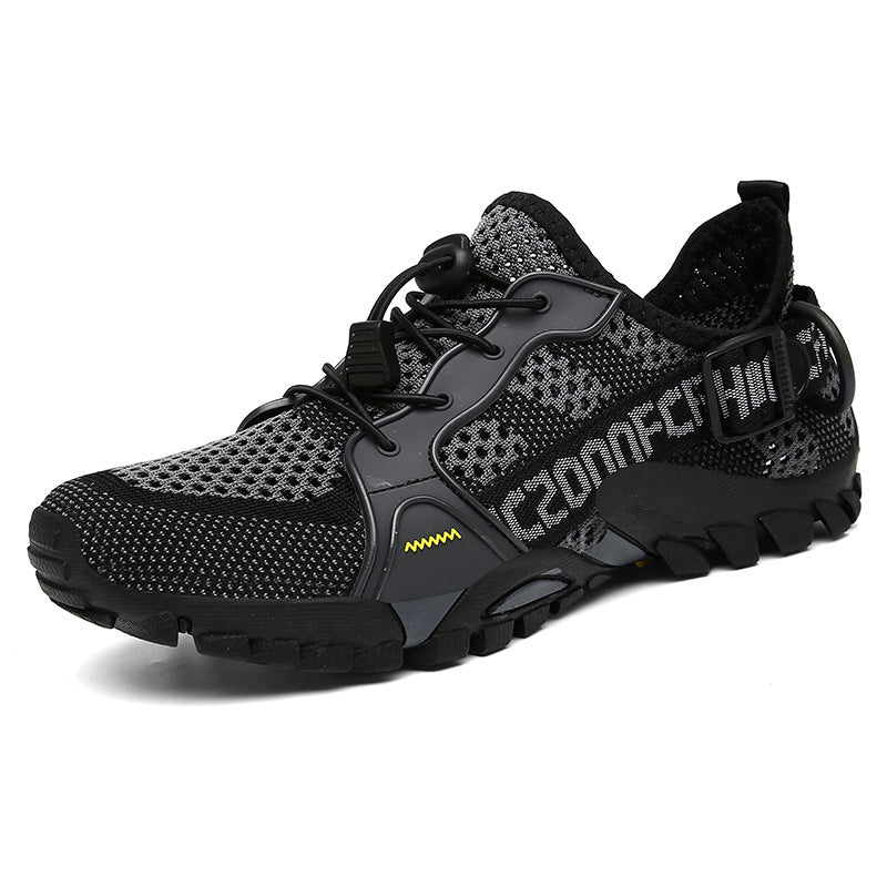 Mens Outdoor Flyknit Casual Hiking Shoes