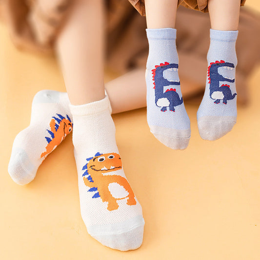Mesh Cartoon Dinosaur Socks For Boys And Girls
