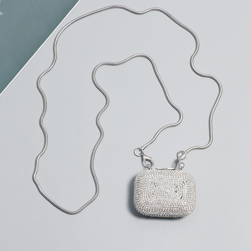 Crossbody Rhinestone Disco Women's Bag With Diamonds