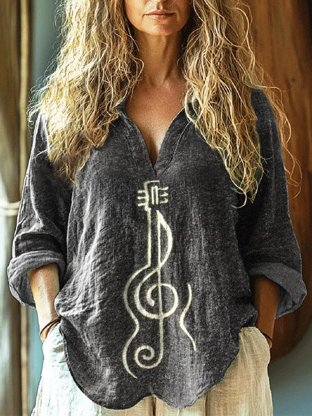 New 3D Digital Printing Ladies Loose Shirt Top