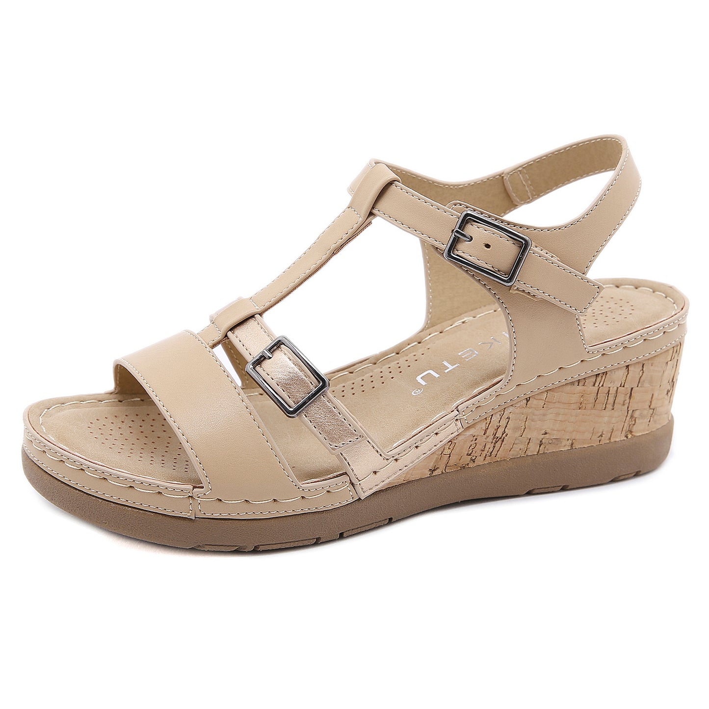 Women's Wedge Solid Color Comfort Sandals