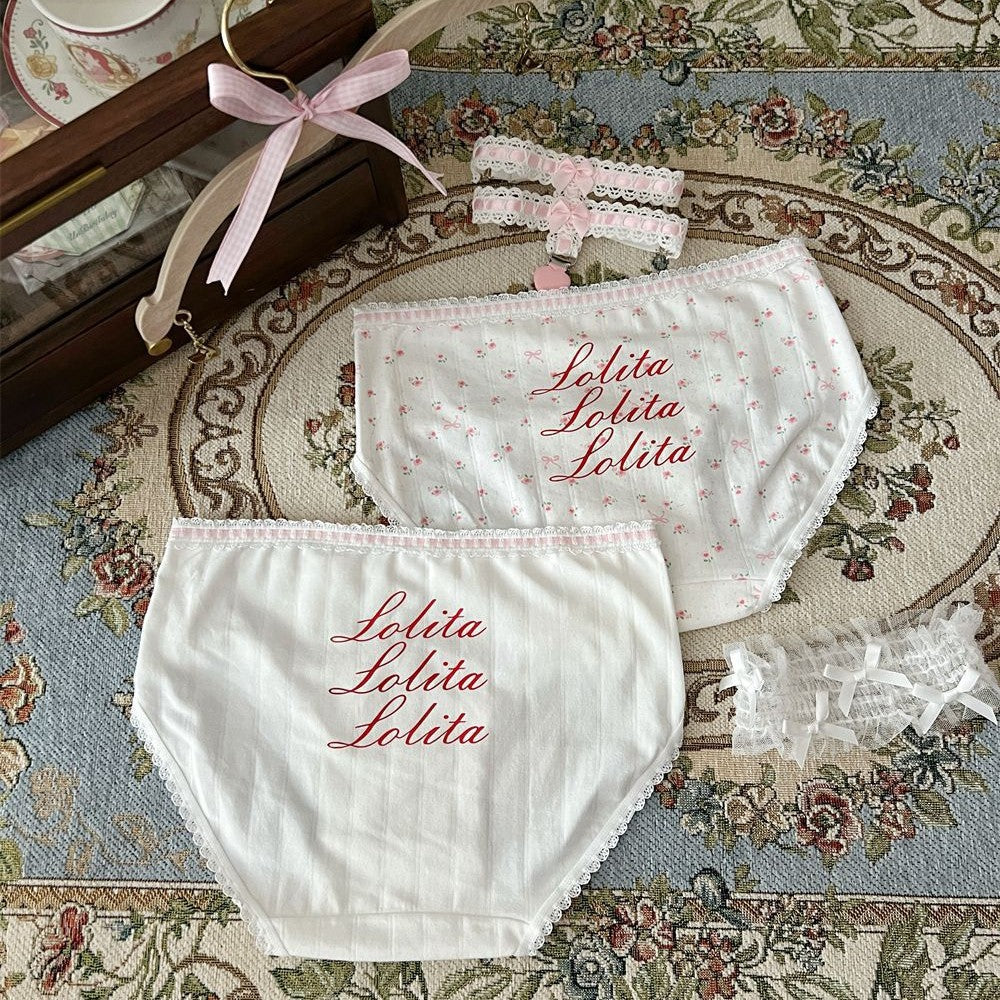 French-style Retro Floral Cute Womens Thongs
