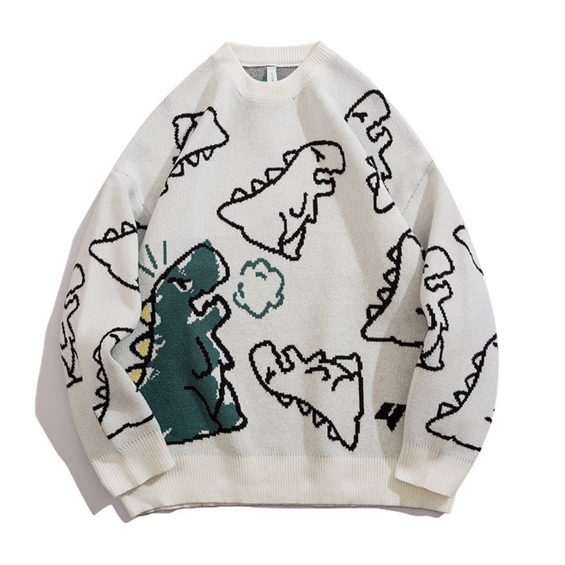 Men's And Women's Knitted Pattern Loose Sweater