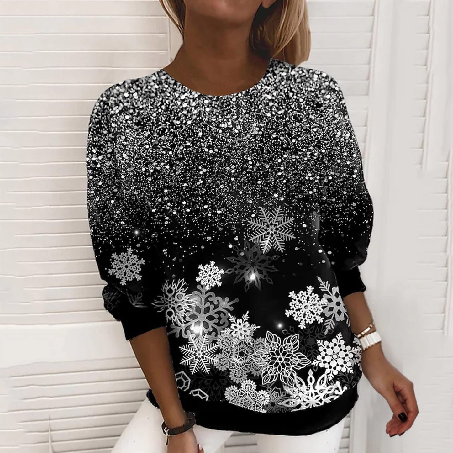 Christmas Autumn Winter Sweater Women's 3D Digital Printing Top