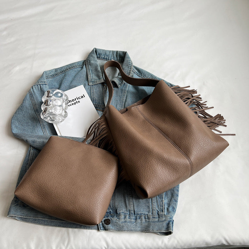 Women's Vintage Large Capacity Tote Shoulder Bag