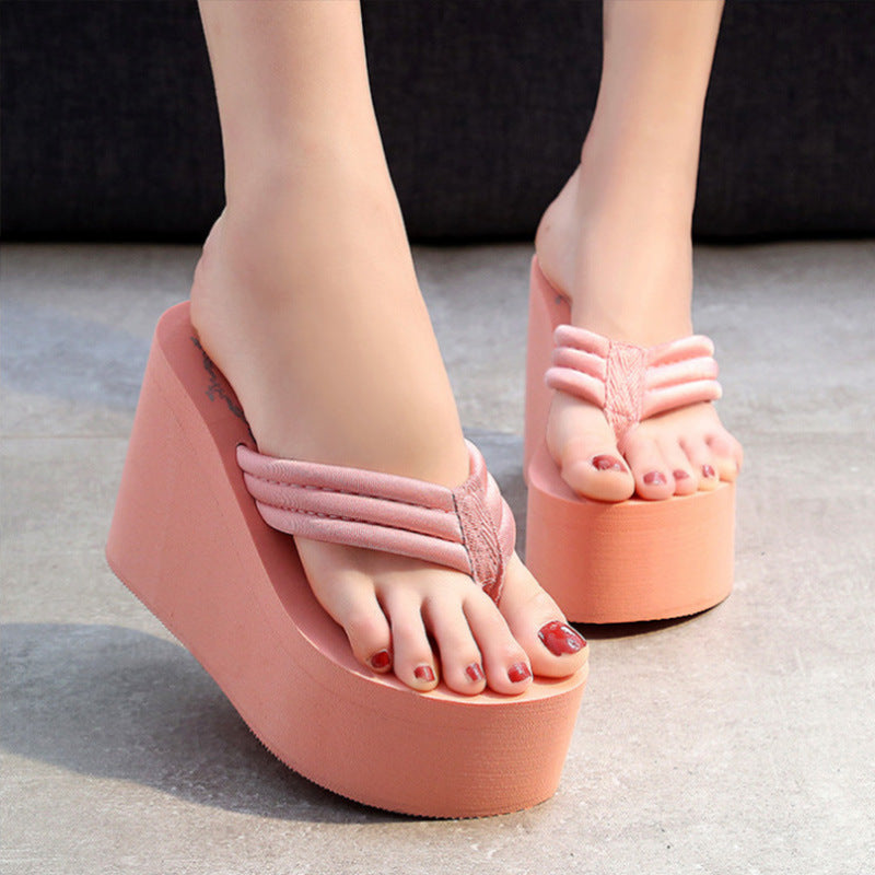 Women's Non-slip Platform Flip Sandals And Slippers