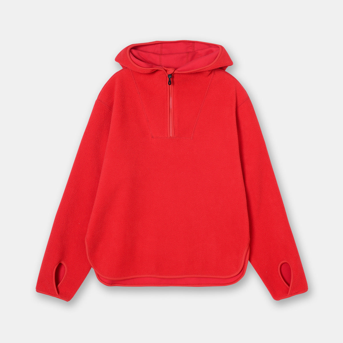 Tynd Hættetrøje Løs Langærmet Sportsfleece