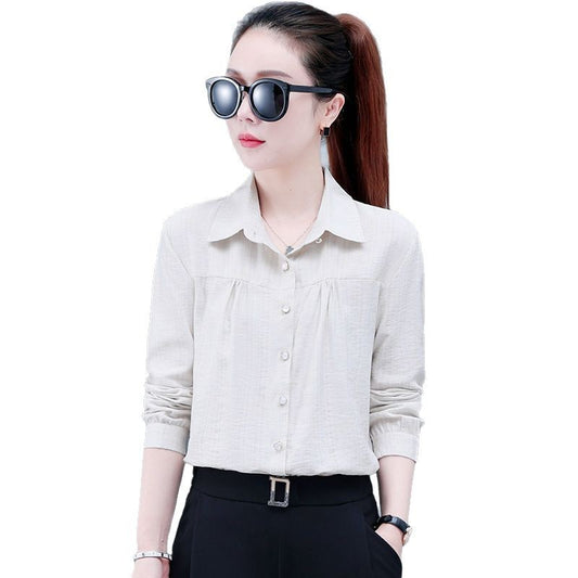 Casual Middle-aged Mom Long Sleeve Shirt