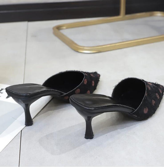 Fashion Women's Stiletto Pointed Toe Half Slippers
