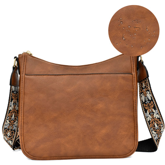 Retro Solid Color Color Matching Shoulder Messenger Bag Ribbon