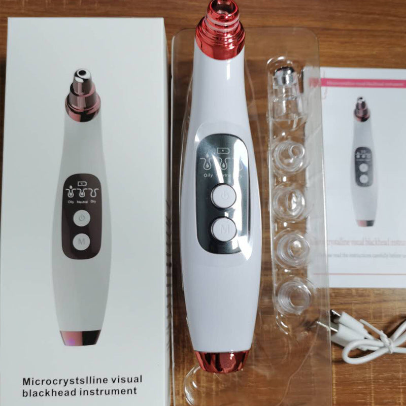 USB elektrisk vakuumsugning af hudorme – LED-display – visuel porerense – akne – dybderens
