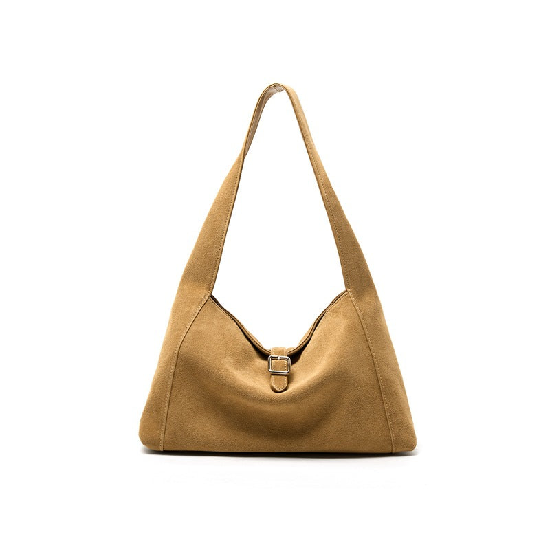 Suede-textured Lightweight And Stylish Womens Premium Single-shoulder Bag