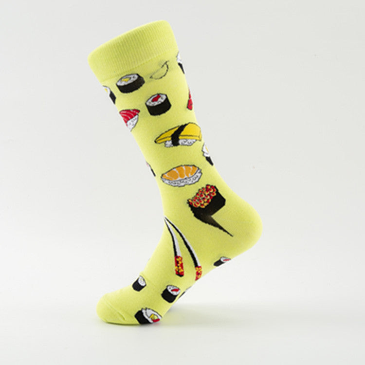 Colorful Food-themed Socks Casual Cotton