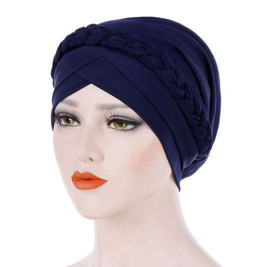 Monochrome Braided Baotou Hat Milk Silk India