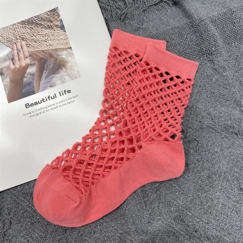 Women's Summer New Fashion Hollowed-out Mesh Hole Socks