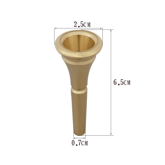 Pure Brass Round Horn Gold Silver Mouth