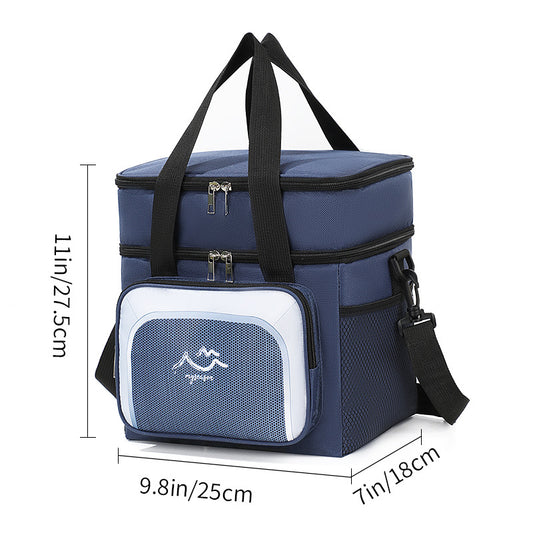 Lunch Bag Navy Blue Knife Fork And Spoon Set