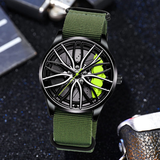 Nylon Wheel Hubs Creative Quartz Watch Men's Watch