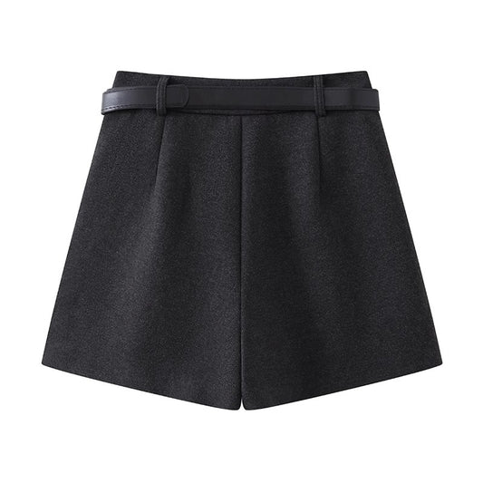 Fashionable Woolen Suit Shorts For Women