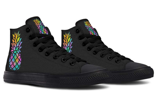 Men's And Women's Fashion Color Printing High-top Canvas Shoes
