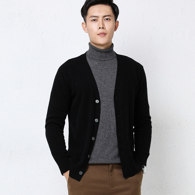 Men's Casual All-Match Long-Sleeve Knitted Jacket