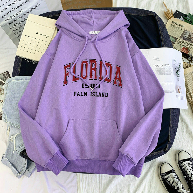Men's And Women's Fleece Thickened English Alphabet Sweatshirt