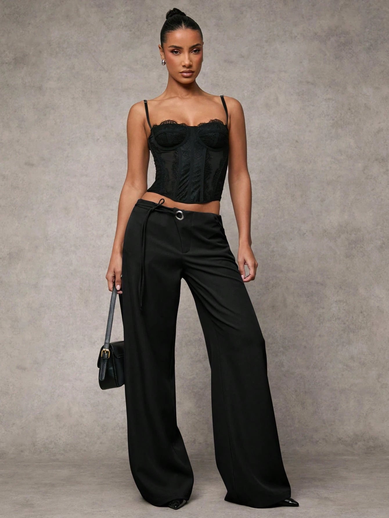 Black Suit Casual Wide-leg Scythe Pants Autumnwinter