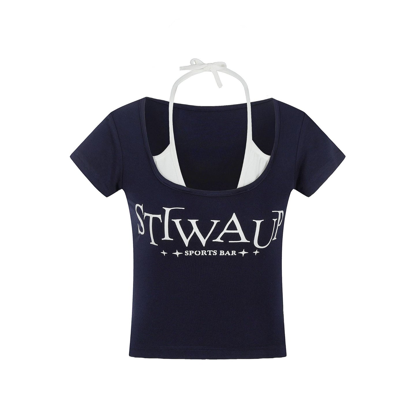 American Retro Cute Hot Girl Printed Short-sleeved T-shirt