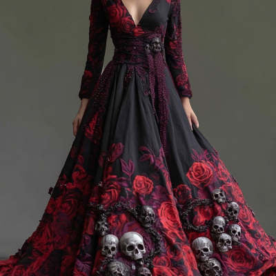 New Autumn American-Style Fashionable Halloween Dress With Digital Print