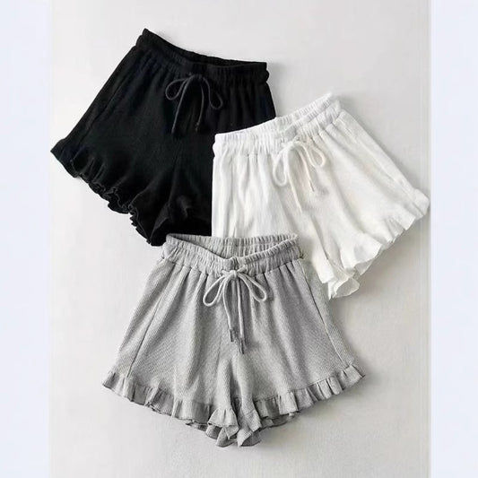Versatile Casual Women's Lace Elastic Waist Shorts