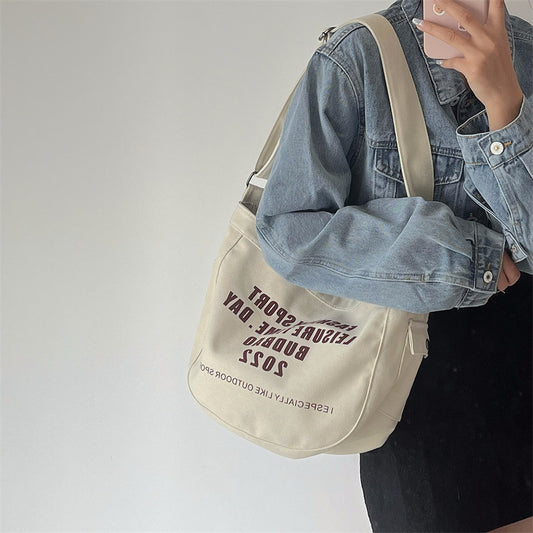 Korean Version Denim Canvas Crossbody Bag