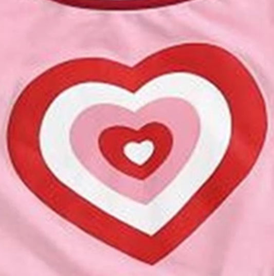 Summer New Love Heart Print Slim Tight Spaghetti S