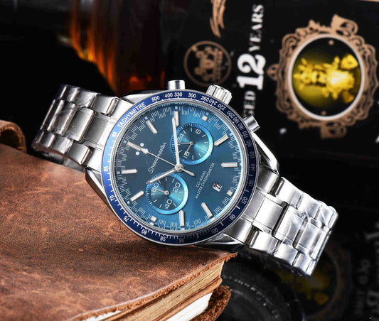 New Men's Steel Band Business Quartz Watch