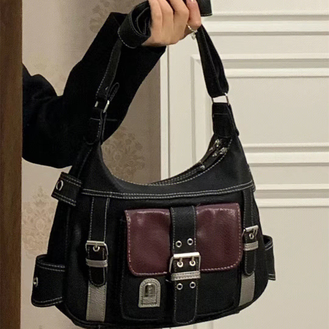 New Clashing Colour Shoulder Crossbody Bag