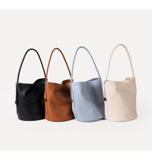 Niche Soft Leather Large Capacity Shoulder Bag Simple All-match