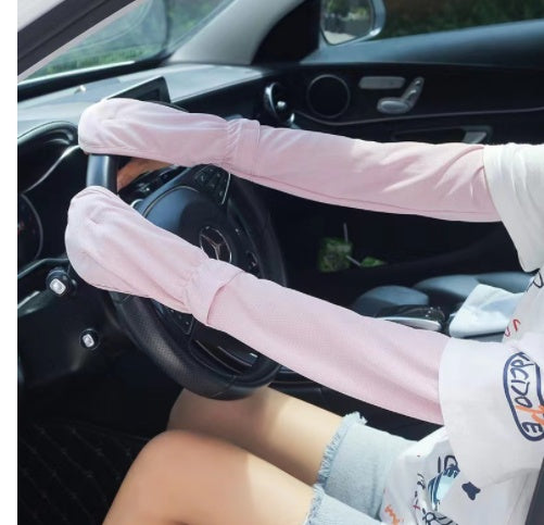 Lengthened Armguard Cycling Ice Silk Sleeve Anti-UV Sunscreen