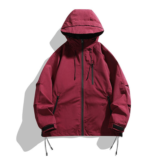 Mens Sportswear Trench Coat With A Hood