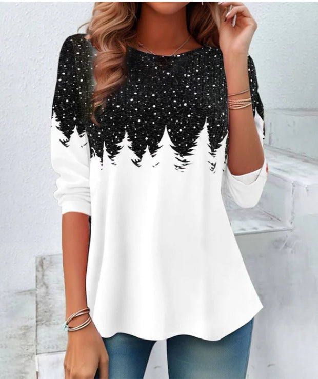 Casual Fashion Trends High Quality Color Matching Long Sleeve