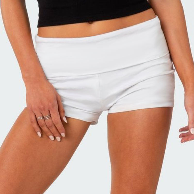 Women's Skinny Letter Print Pattern Casual Shorts