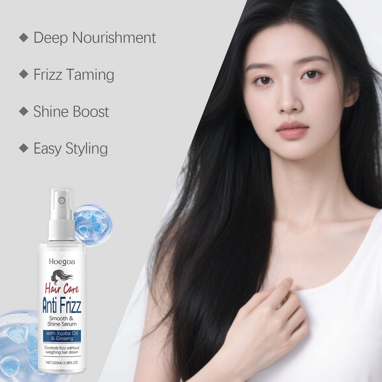 Smoothing Hair Nourishing Serum Spray Leaves Hair Soft Smooth And Light Nourishes Dry Frizzy And Damaged Hair