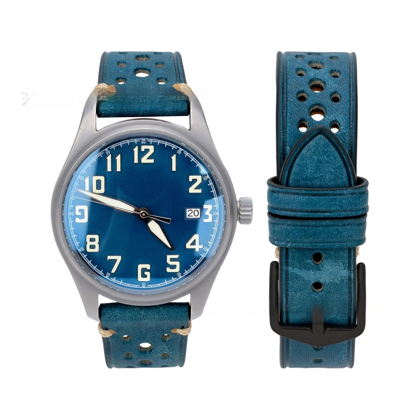 Watch First Layer Cow Leather Watch Strap Retro Comfort 20mm
