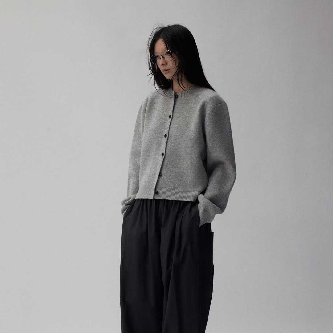 Waist-tight Round Neck Sweater Autumn Winter Coat